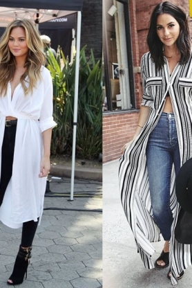 Cách tuyệt vời để mặc áo sơ mi dài cho nữ